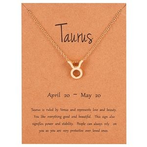 Zodiac Charm Pendant Necklace TAURUS
